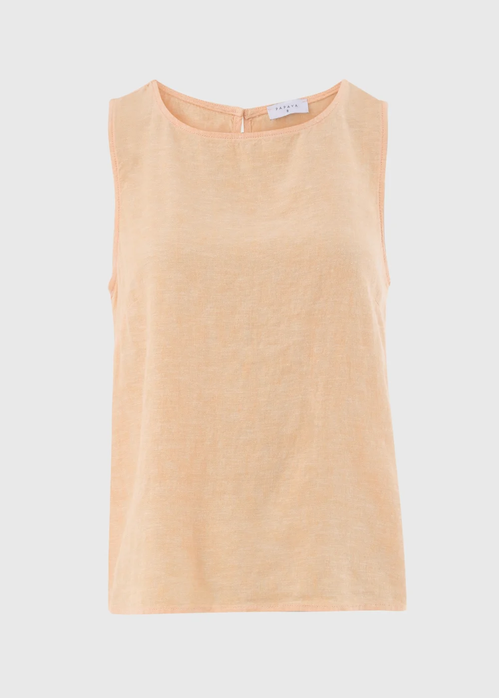 Orange Plain Linen Vest - Size 8 Image 5