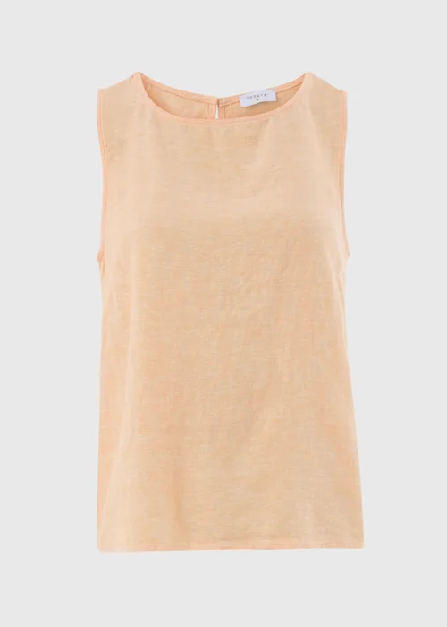 Orange Plain Linen Vest - Size 8 Image 5