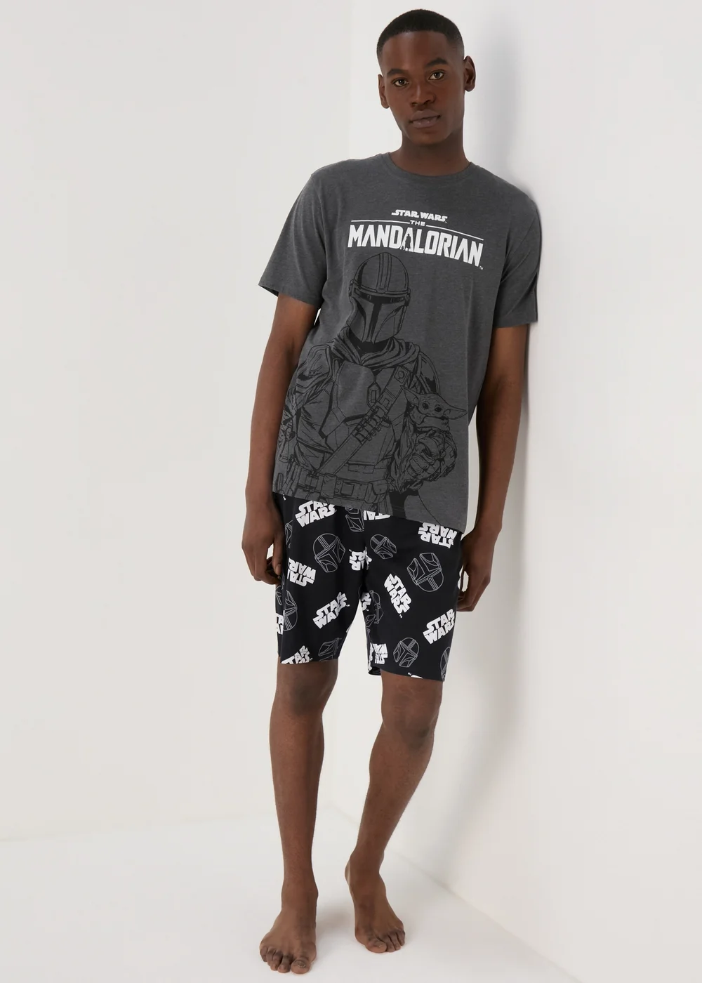 Mandalorian Grey Shorts Set - Extra small Image 1