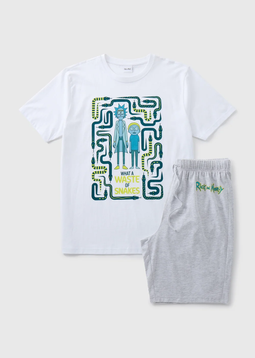 Rick & Morty White Short Set - Extra small Image 4