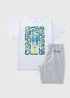 Rick & Morty White Short Set - Extra small Image 4