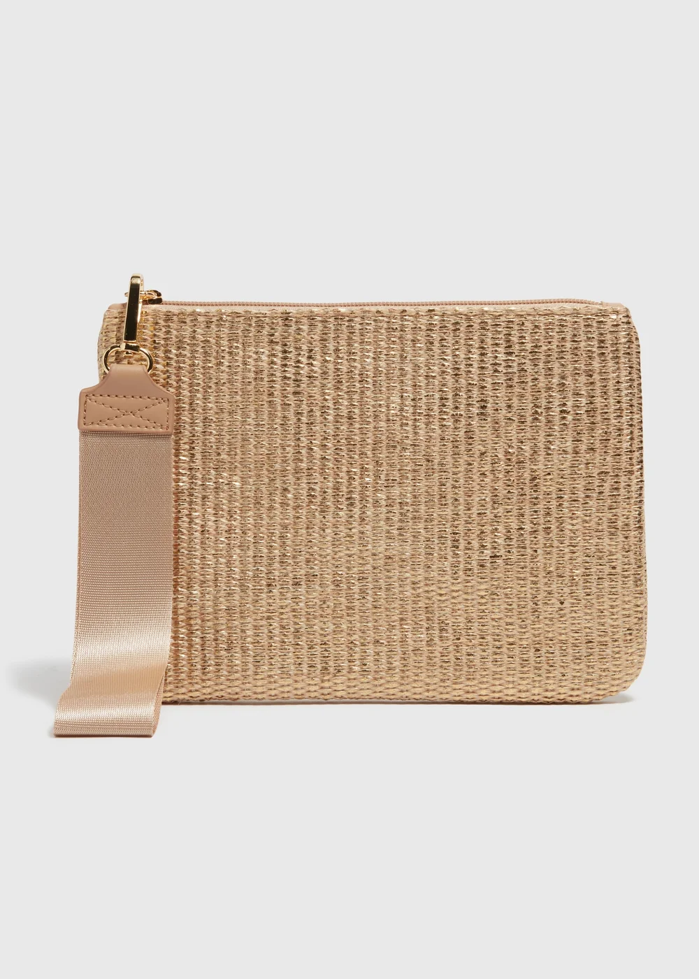 Gold Wristlet Clutch - One Size Image 3