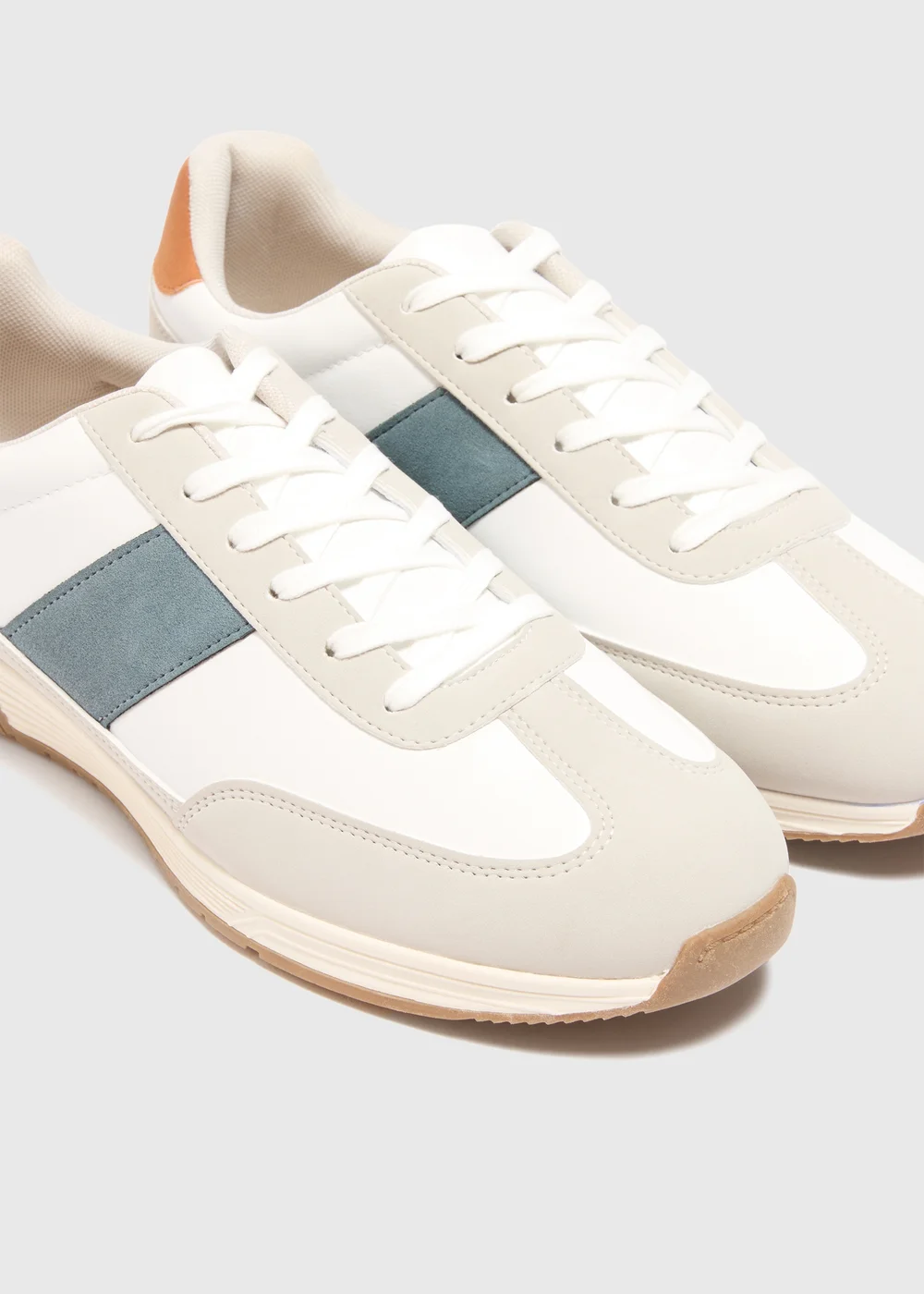 White Colourblock Trainers - Size 6 Image 1