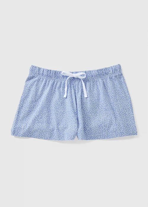 Blue Pyjama Shorts - Small Image 4