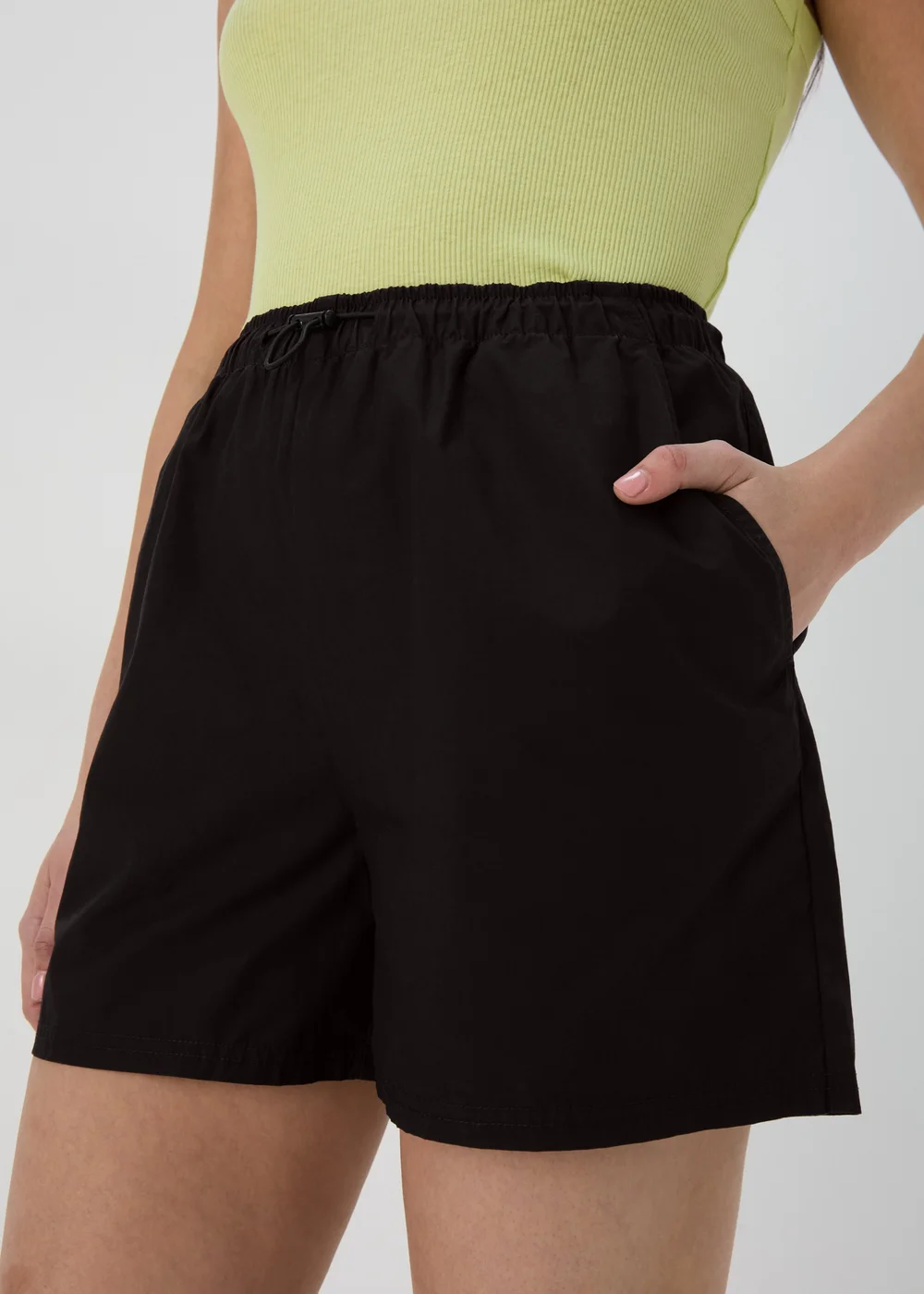 Black Parachute Shorts - 8 Image 3