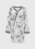 Cream Animal Print Viscose Kimono - Small Image 4