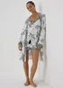Cream Animal Print Viscose Kimono - Small Image 3