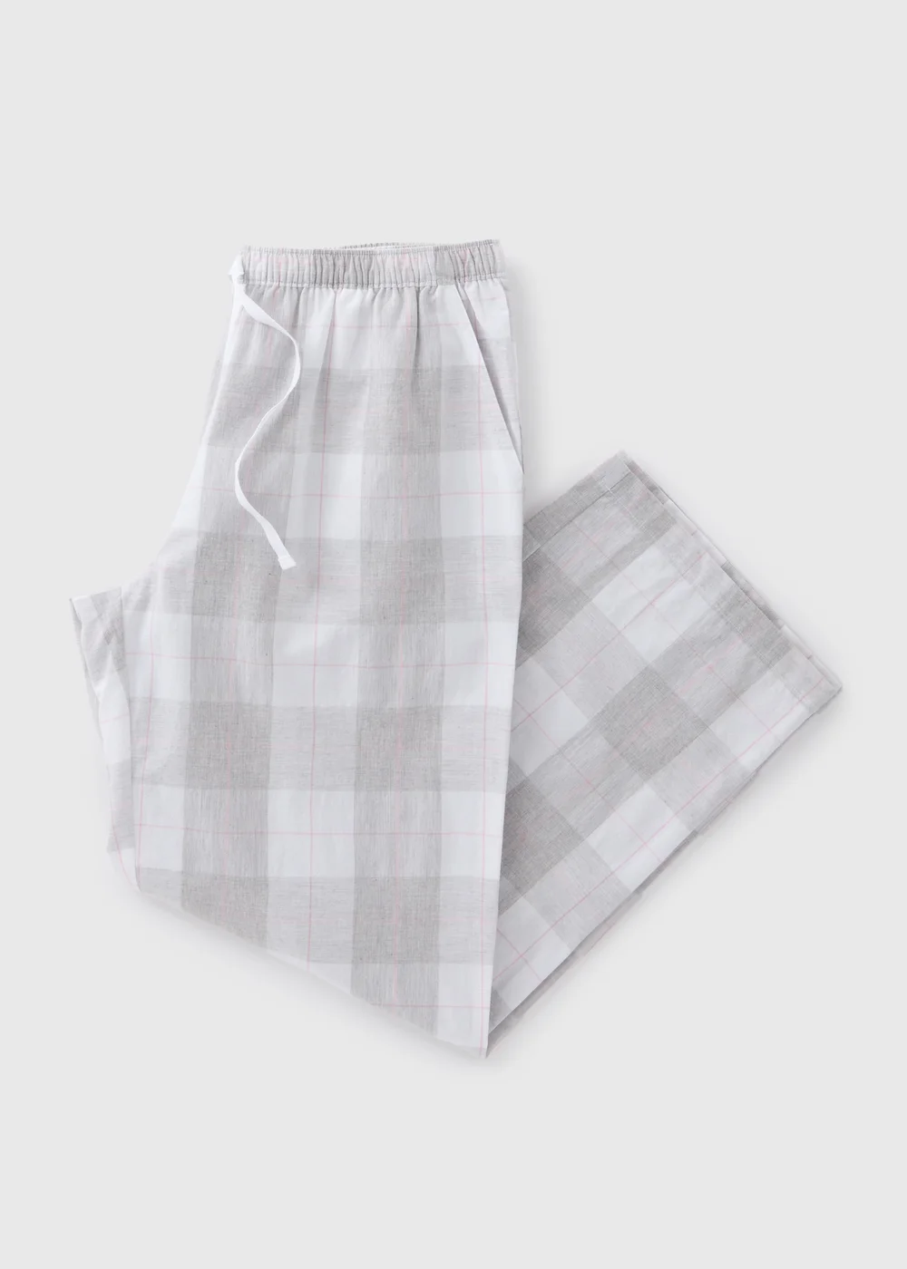 Grey Check Design Pyjama Bottoms - Small Image 4