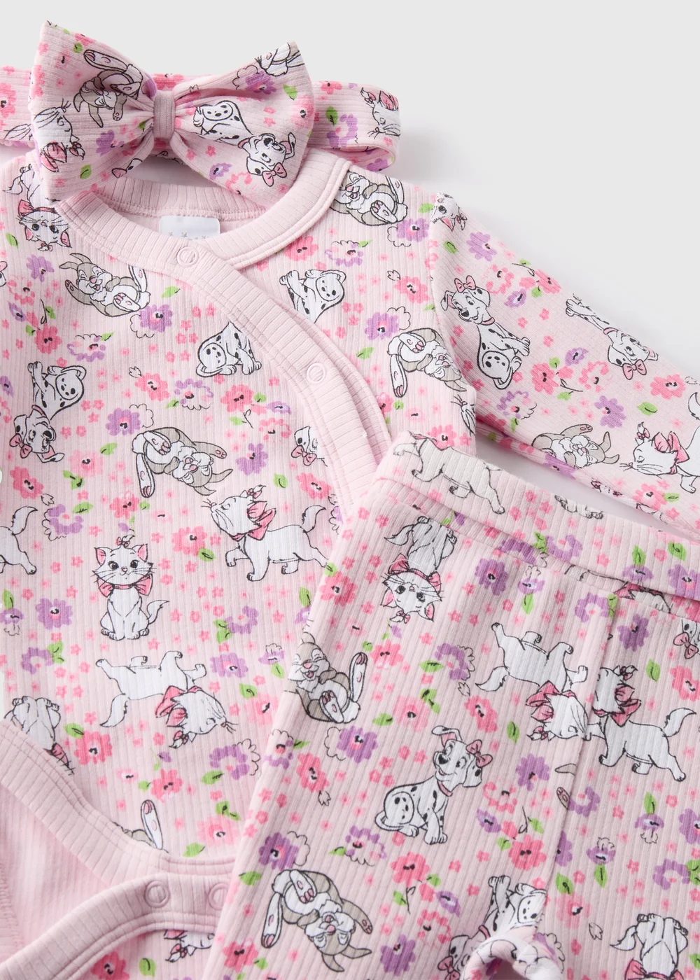 Disney Baby Pink Marie 3 Piece Bodysuit Set (Newborn-18mths) - 0-3 months Image 2