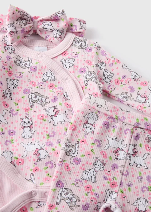 Disney Baby Pink Marie 3 Piece Bodysuit Set (Newborn-18mths) - 0-3 months Image 2