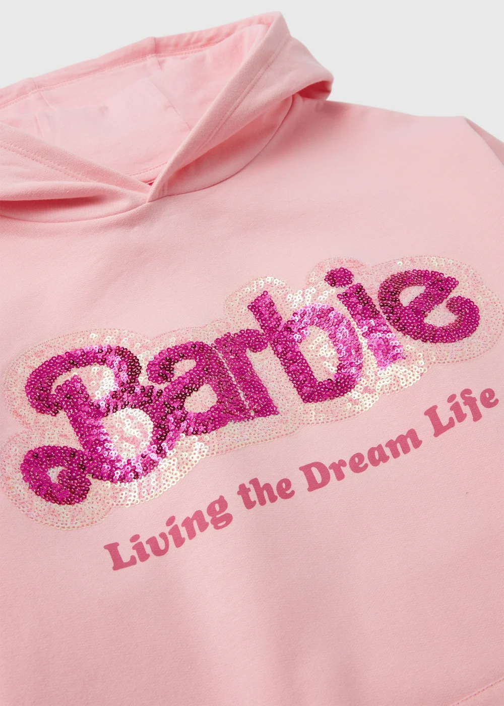 Barbie Pink Slogan Hoodie (4-11yrs) - 4 Yrs Image 2