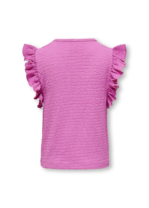 ONLY Girls Pink Frill Top (5-13yrs) - Age 5 - 6 Years Image 2