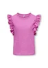 ONLY Girls Pink Frill Top (5-13yrs) - Age 5 - 6 Years Image 1