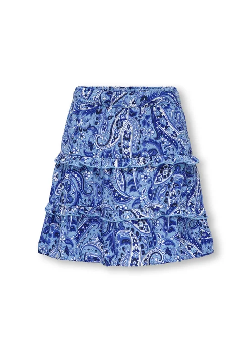 ONLY Girls Blue Paisley Skirt (6-14yrs) - 8 Yrs Image 2