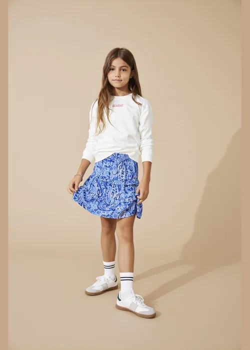 ONLY Girls Blue Paisley Skirt (6-14yrs) - 8 Yrs Image 1