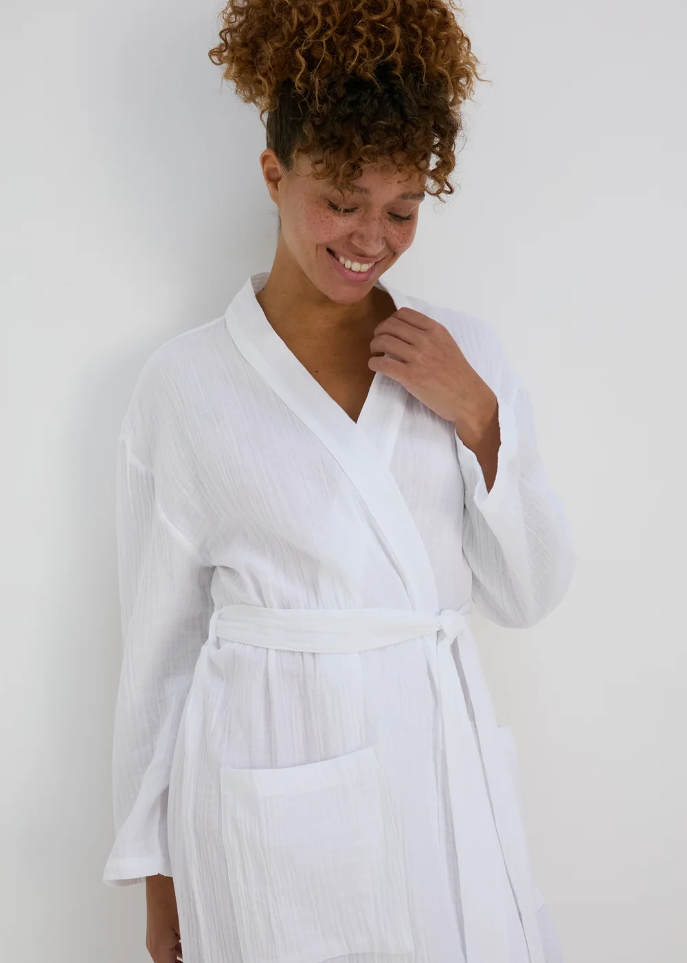 White Double Cloth Gown - Small Image 1