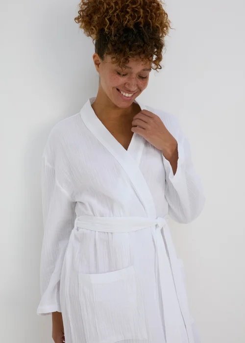 White Double Cloth Gown - Small Image 1