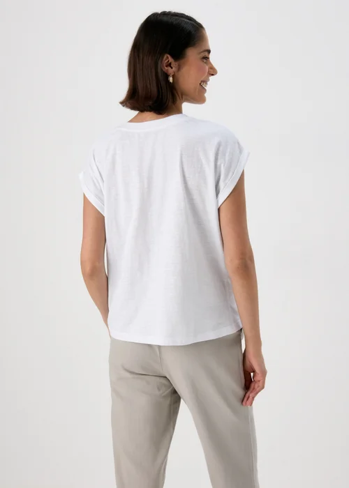 Papaya Petite White Relaxed Plain T-Shirt - XS Image 2
