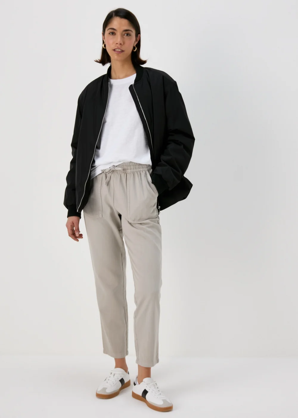 Papaya Petite White Relaxed Plain T-Shirt - XS Image 4