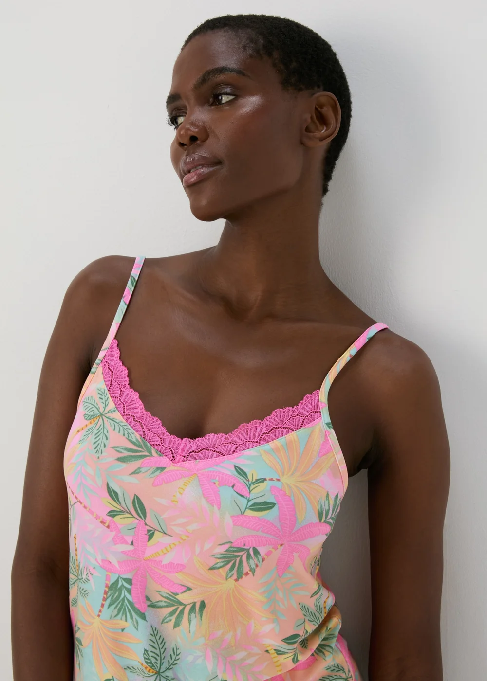 Multicolour Soft Touch Cami Pyjama Top - Extra small Image 3