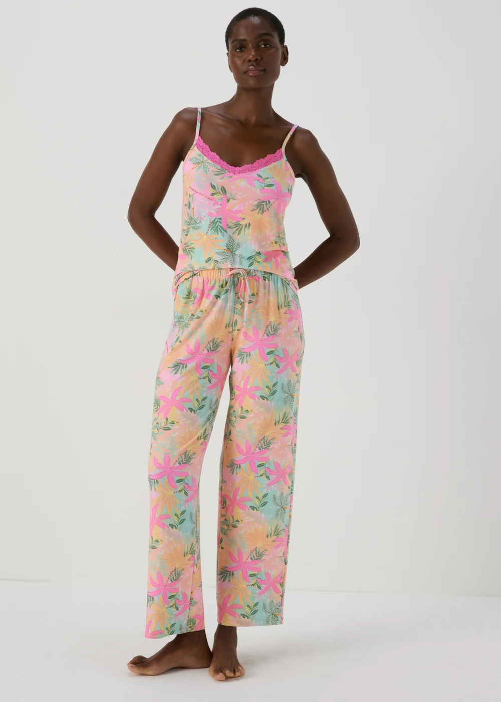 Multicolour Soft Touch Wide Pyjama Bottoms - Extra small Image 1