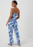 Blue Leaf Print Cami Pyjama Set - Extra small Image 2