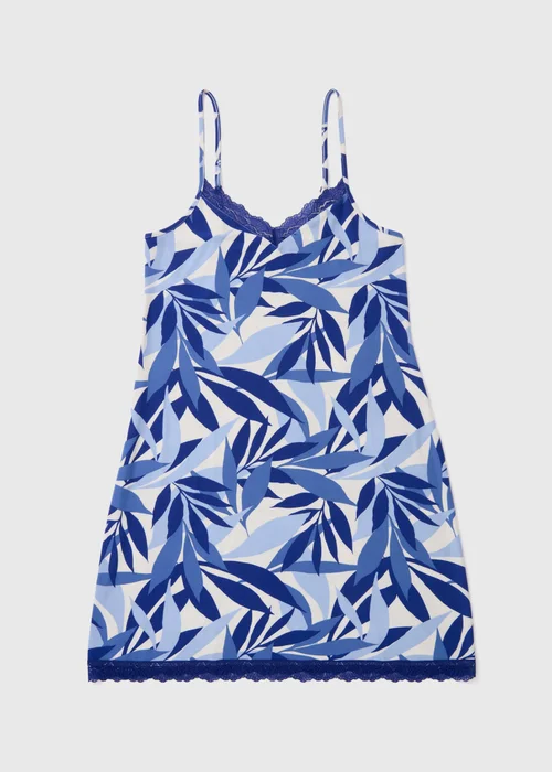 Blue Chemise Palm Print Nightie - Extra small Image 4