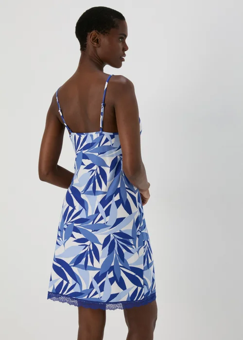 Blue Chemise Palm Print Nightie - Extra small Image 2