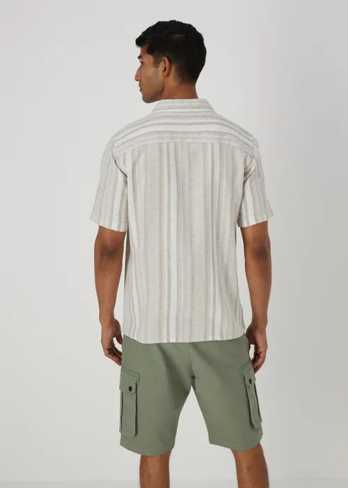 Stone Stripe Linen Shirt - Small Image 2