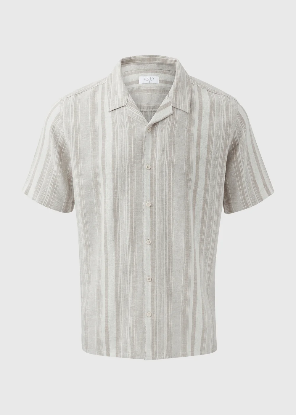 Stone Stripe Linen Shirt - Small Image 5