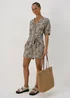 Brown Animal Print Linen Playsuit - 8 Image 4