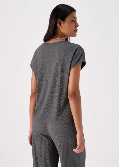 Papaya Petite Charcoal Textured Co Ord Top - 6 Image 2