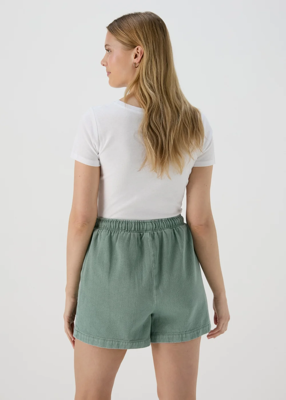Khaki Utility Tie Waisted Shorts - 8 Image 2