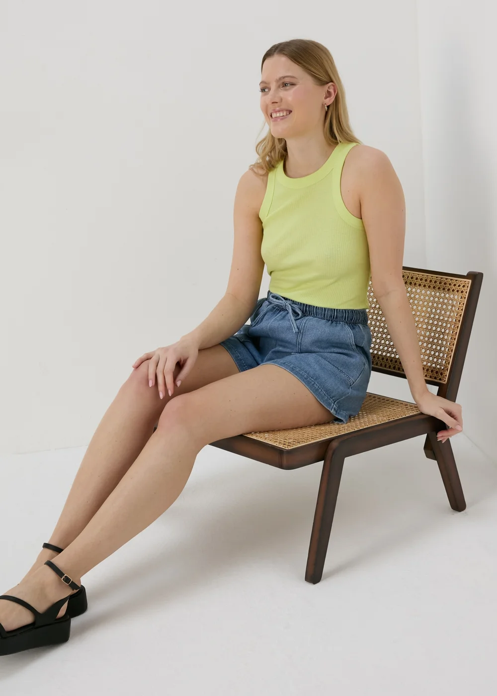 Blue Utility Jogger Shorts - 8 Image 4