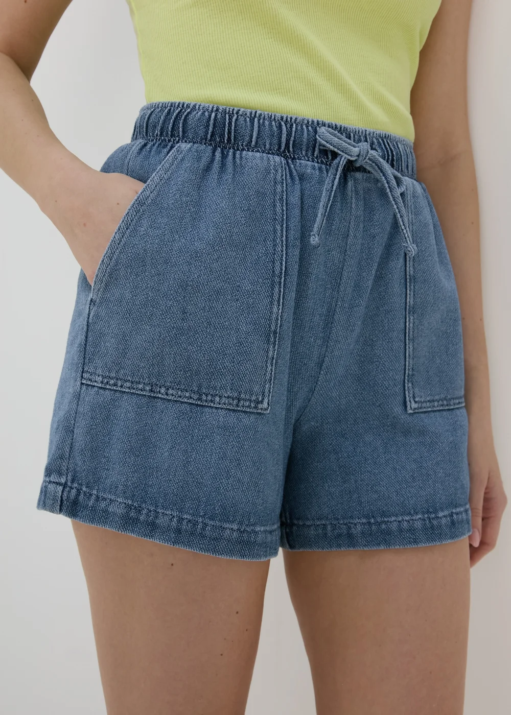 Blue Utility Jogger Shorts - 8 Image 3