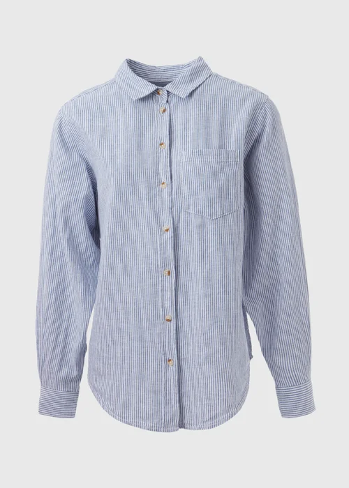 Blue Stripe Linen Shirt - 8 Image 5