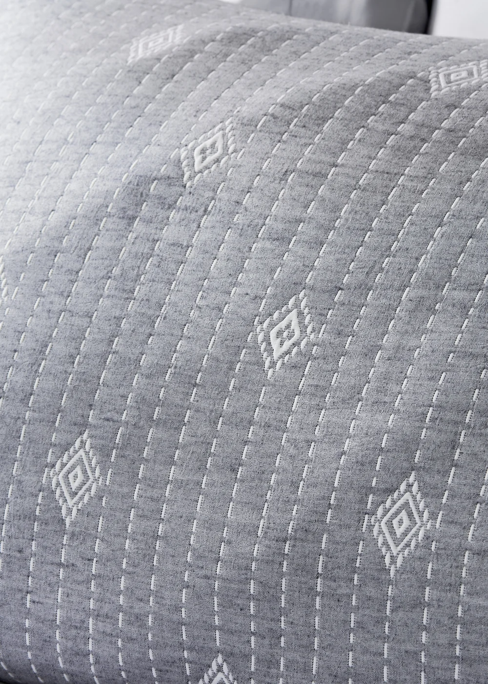 Blue Tile Stitch Duvet - Double Image 2