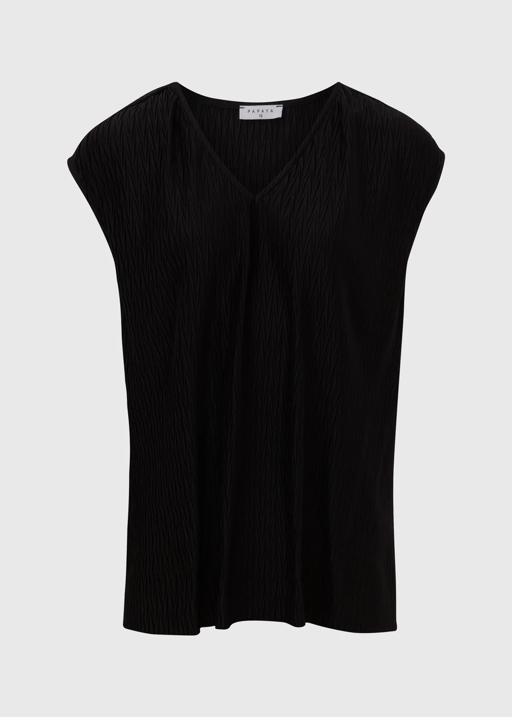 Black Textured V Neck Co Ord Top - 8 Image 5