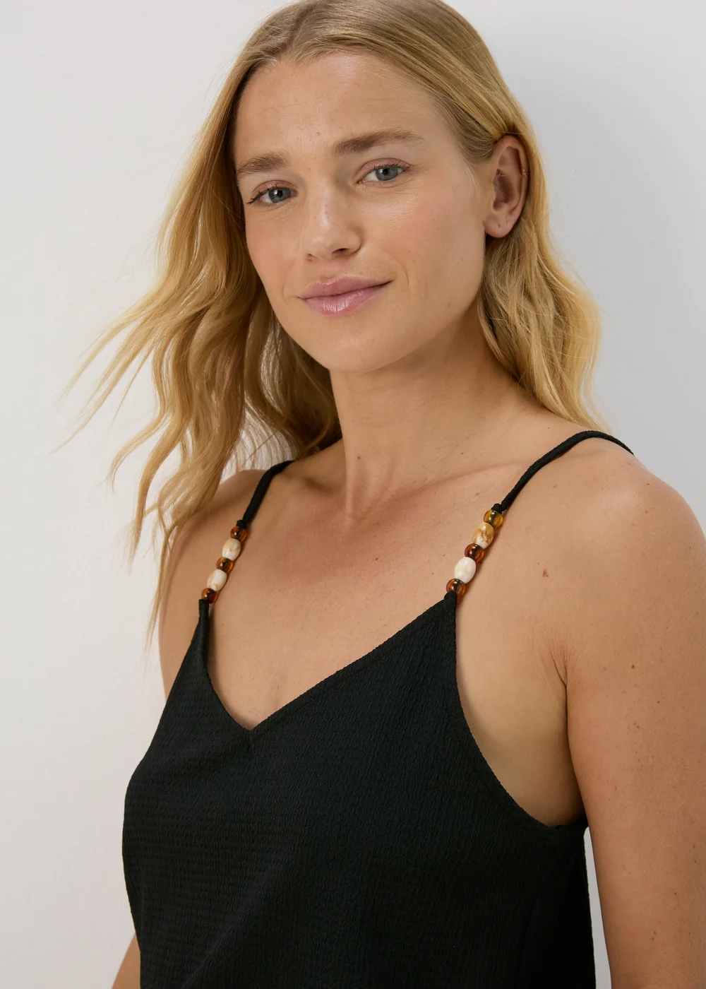 Black Beaded Cami Top - 8 Image 1