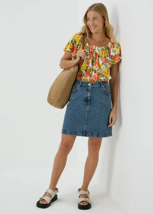 Green Printed Gypsy Top - 8 Image 4