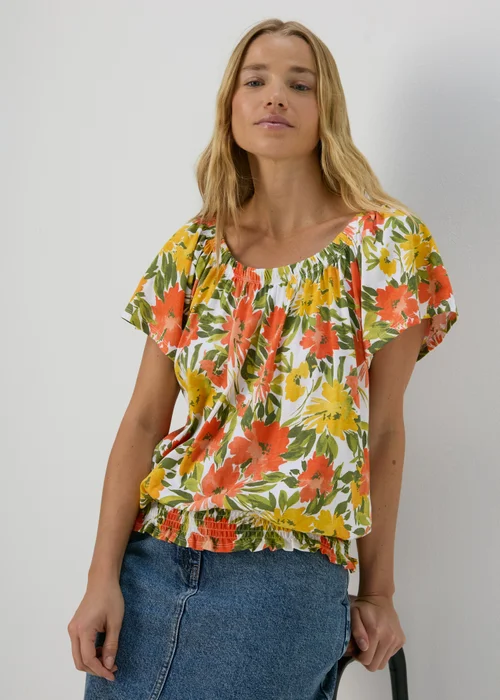 Green Printed Gypsy Top - 8 Image 1