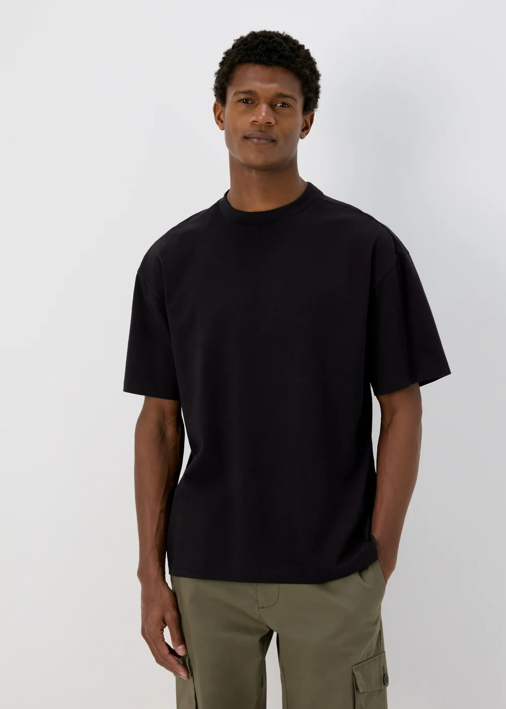 Black Oversized Essential T-Shirt - S Image 1