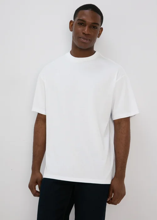 White Essential Oversized T-Shirt - Small Image 1