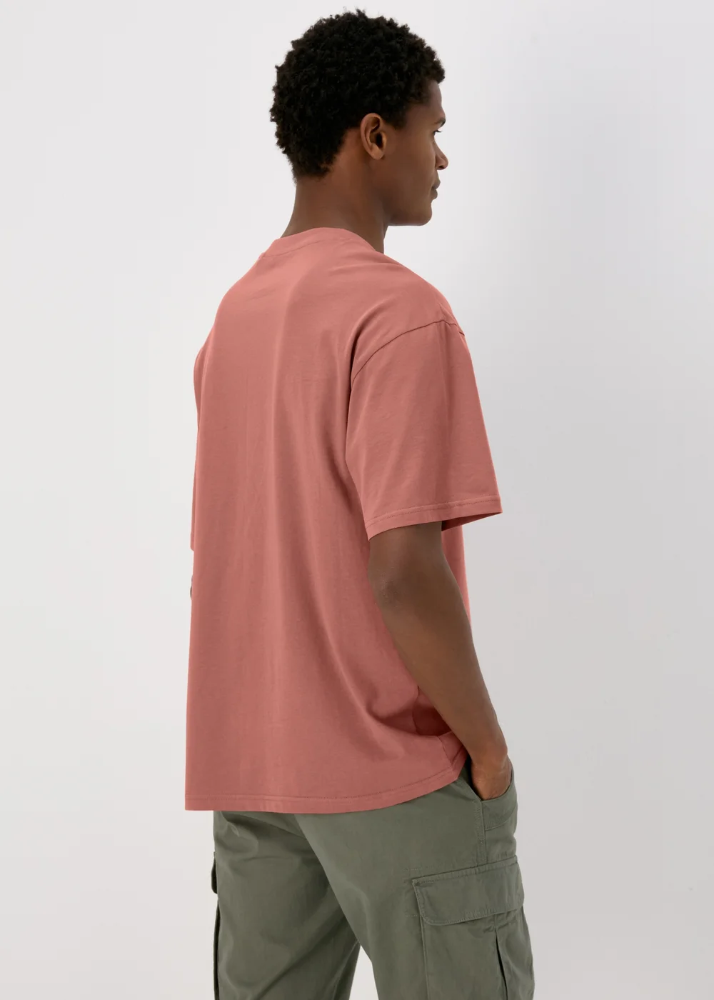 Dutsy Pink Burlwood Oversized T-Shirt - S Image 2