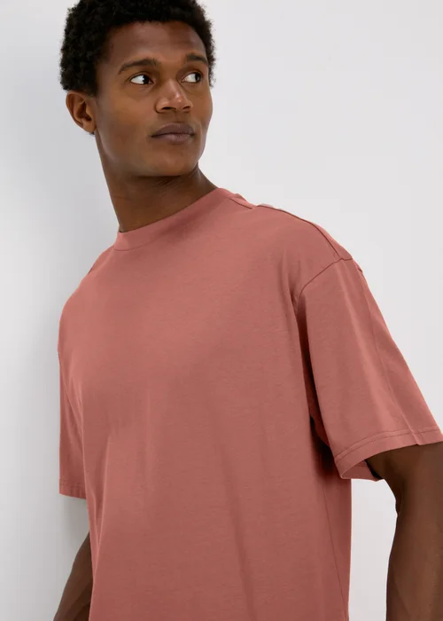 Dutsy Pink Burlwood Oversized T-Shirt - S Image 3
