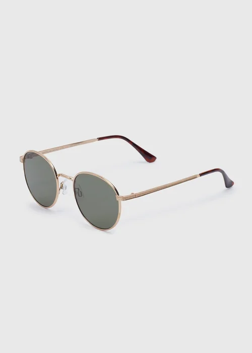 Classic Round Black Sunglasses - One Size Image 1