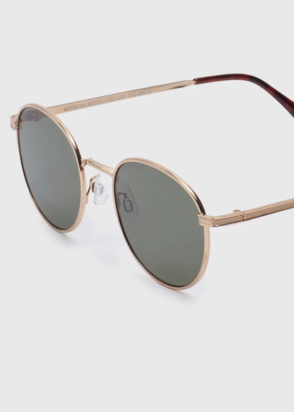 Classic Round Black Sunglasses - One Size Image 2