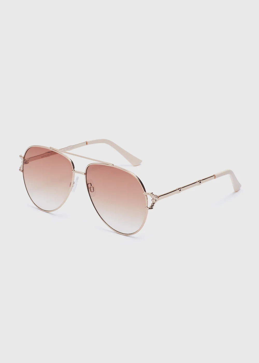 Aviator Brown Sunglasses - One Size Image 1