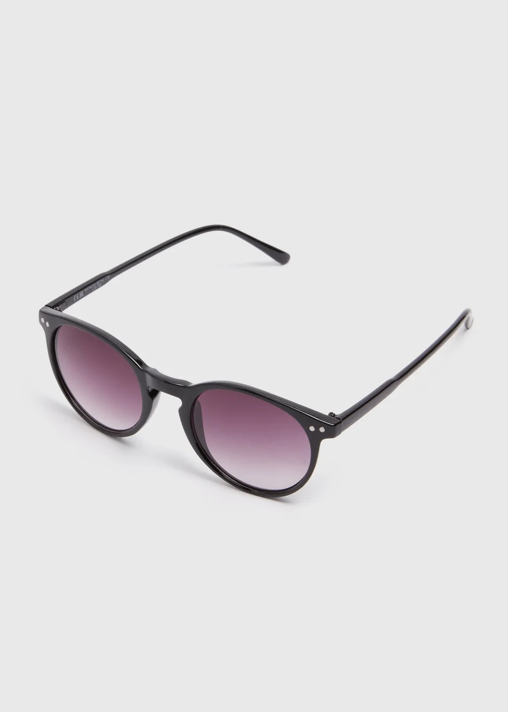 Classic Plastic Round Black Sunglasses - One Size Image 1