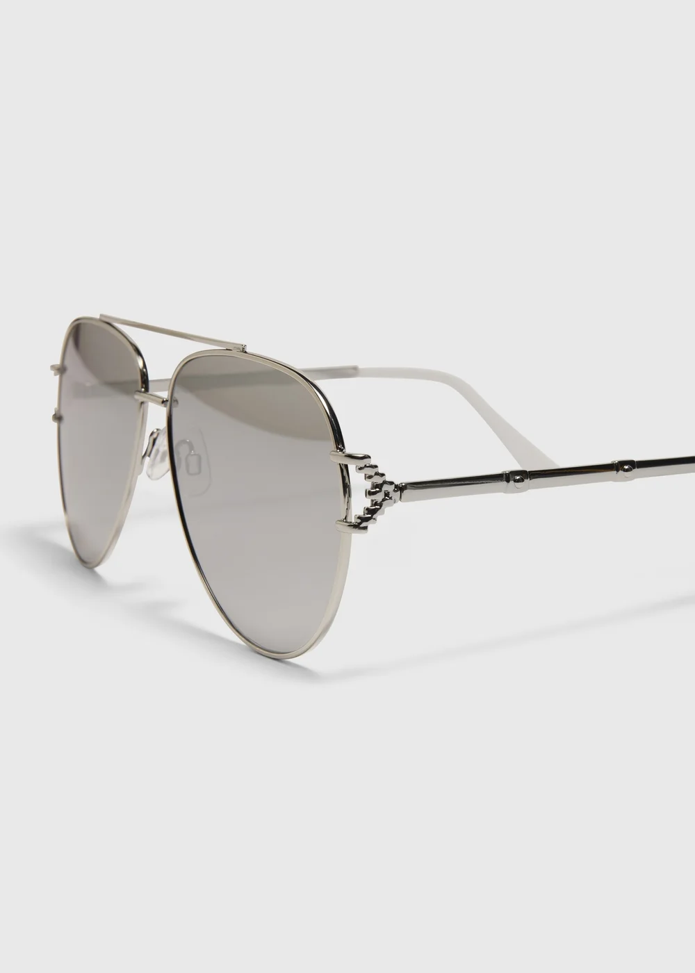 Papaya Silver Aviator Sunglasses - One Size Image 2